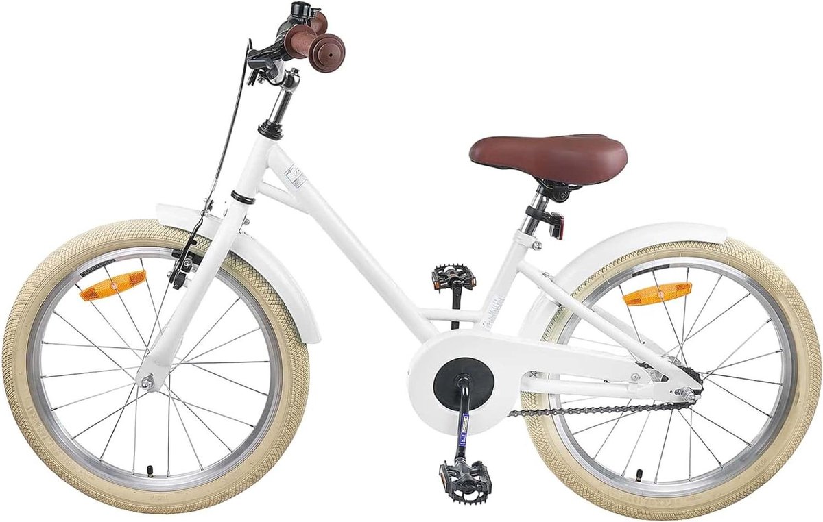 Kinderfiets sfiets sfiets Vrije tijd buiten Stalen frame 20 inch Wit