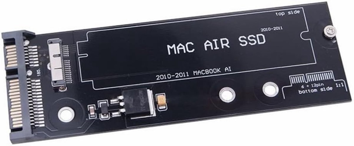 SnelShoppen - Hard Drive HDD SATA Adapter voor MacBook Air 12 + 6Pin SSD Converter naar SATA 22-Pin