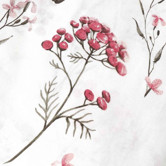 Luxe Katoenen Dekbedovertrekset Cottonlove – 160x200 cm – Lijsterbes en Bloementakken – 100% Katoen – Darymex — afbeelding 4