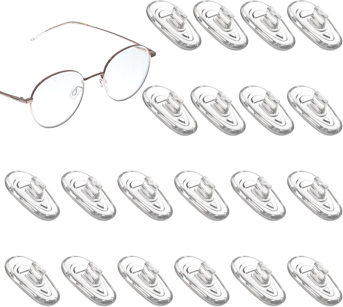 Vervangende Neuspads voor Brillen, 10 Paar 15mm Siliconen, Antislip Neussteunen voor Zonnebrillen en Correctiebrillen - Transparant en Comfortabel