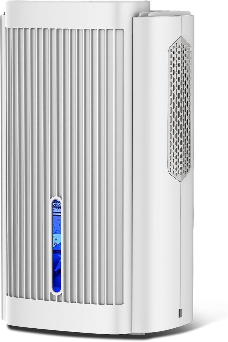 SnelShoppen - Krachtige Luchtontvochtiger 2,5l - Stille Vochtabsorber (<28 dB) voor Slaapkamer en Huis - Nachtmodus, LED Licht, Automatische Uitschake
