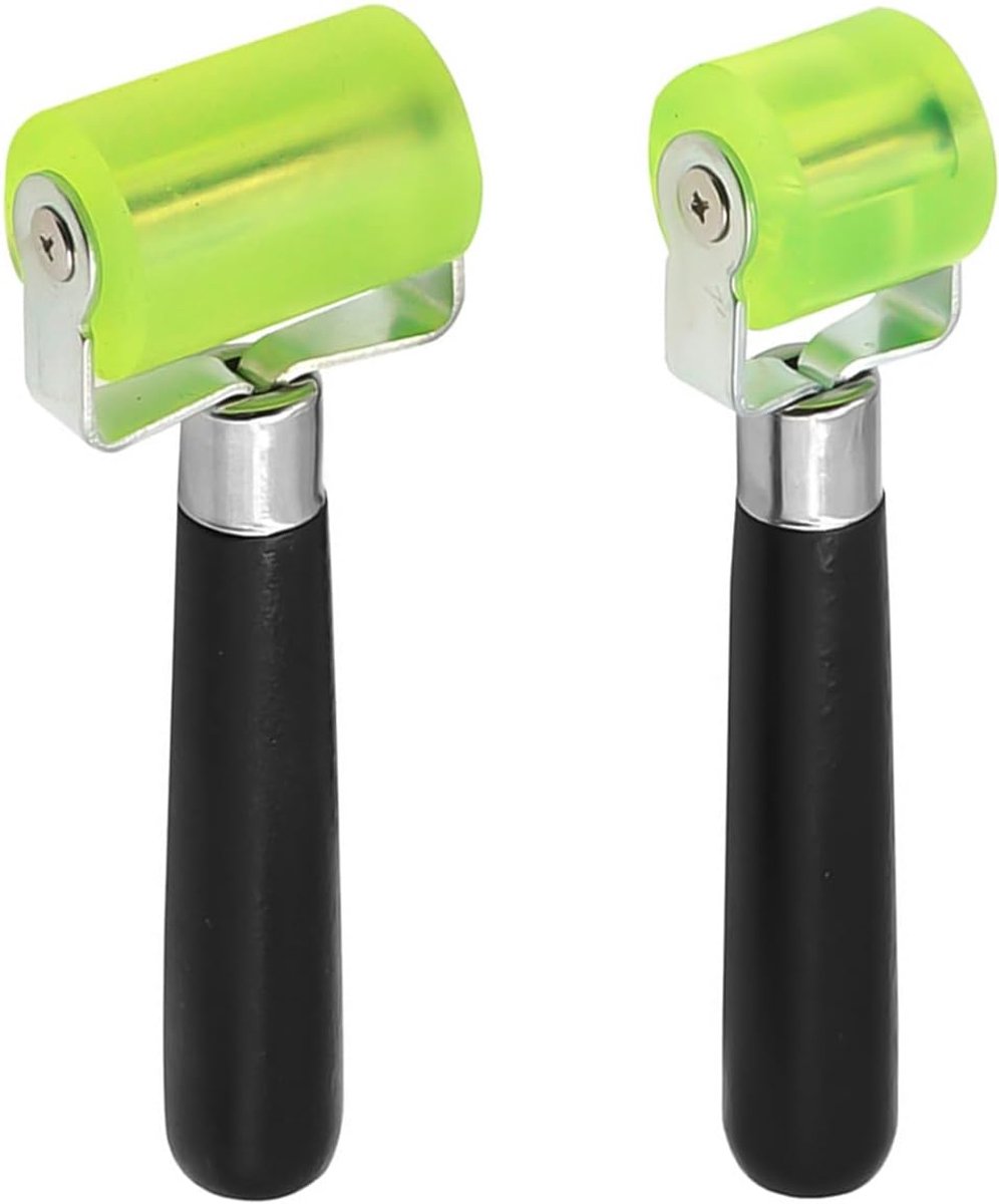 2 stuks groene siliconen walsen, geluidsdemperroller, auto-geluidsisolatiepad-installatiegereedschap, rolgereedschap, handwals, multifunctionele siliconen wals, praktisch gereedschap