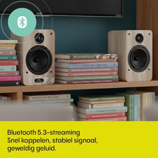 Stereo Geluidssysteem - Hifi Radio Systeem - Muziek en TV Geluid - Echt Stereo Scheiding - 2 x 40 Watt — afbeelding 2