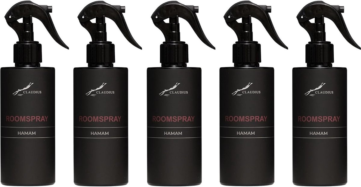 Roomspray 300 ml - set van 5 stuks - luxe huisparfum met lotus en jasmijn - creëer een ontspannen sfeer - SnelShoppen