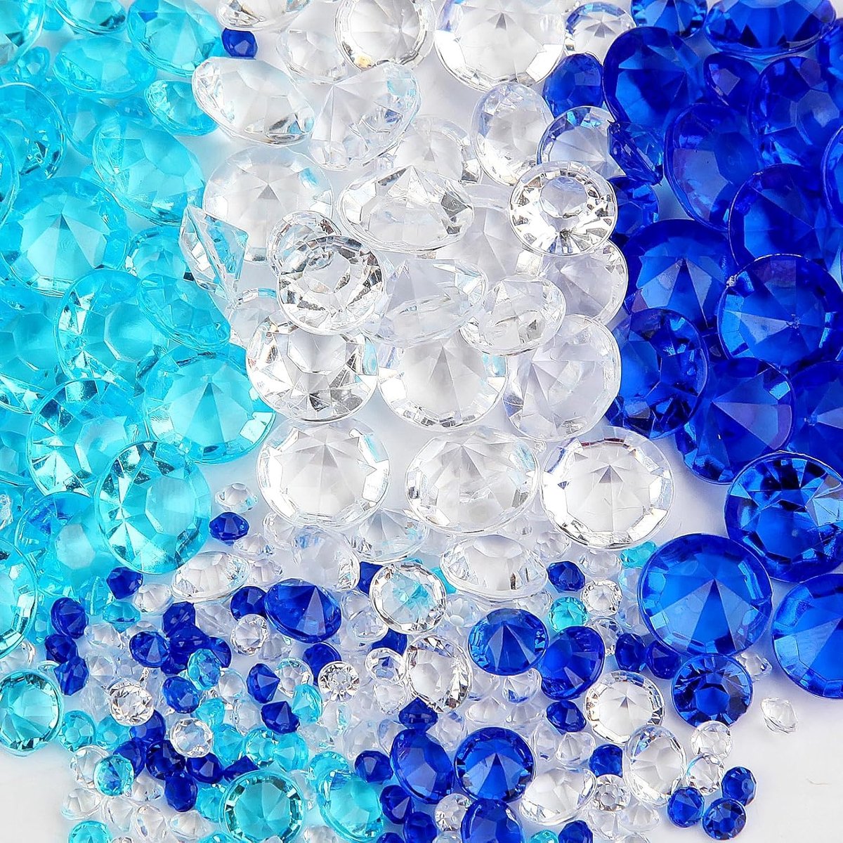 Diamantdecoratie, 5000 stuks strooidecoratie diamanten bruiloft blauw acryl deco kristallen strooidecoratie glitter briljanten tafeldecoratie strass voor verjaardag feest vaas vuller
