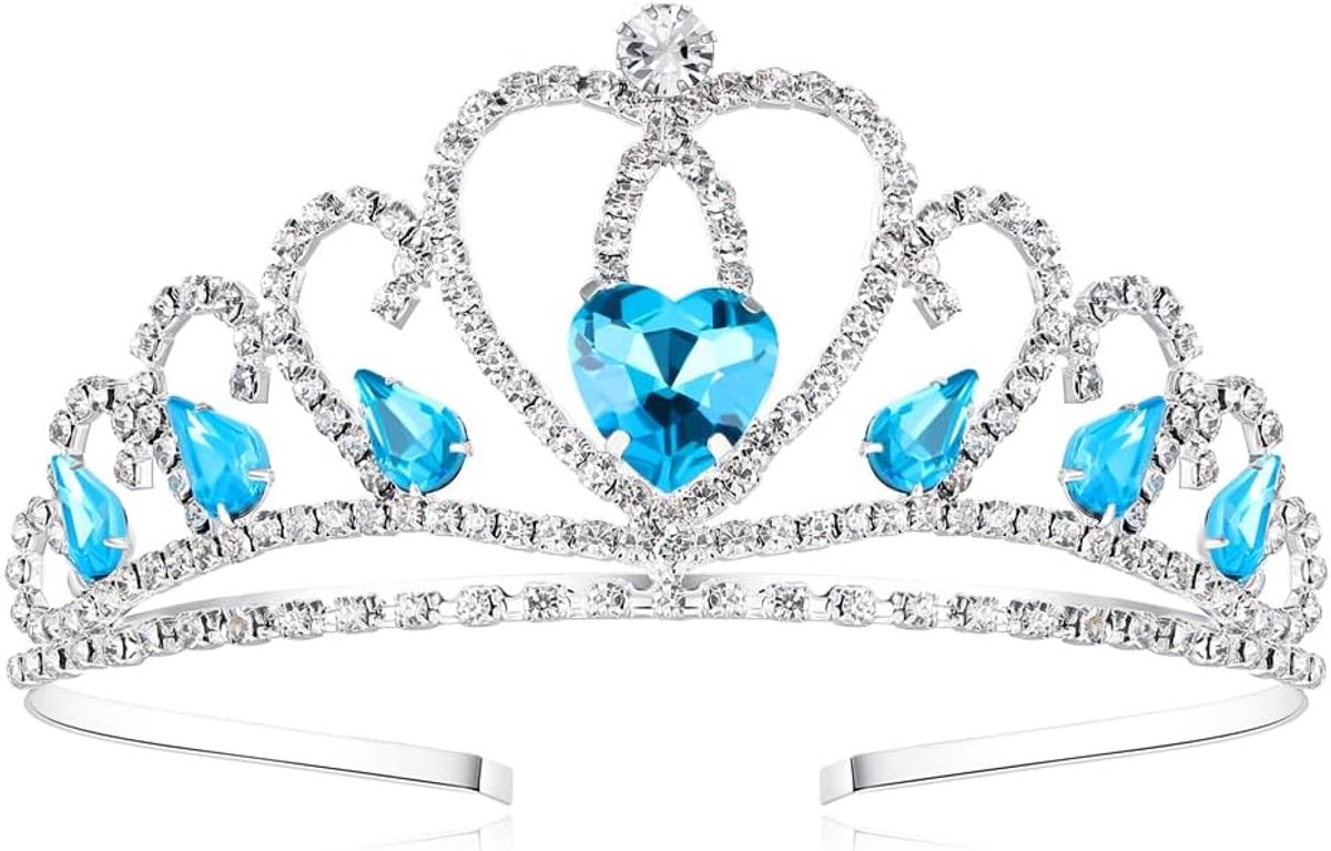 Betoverende tiara met groot hart voor kleine meisjes