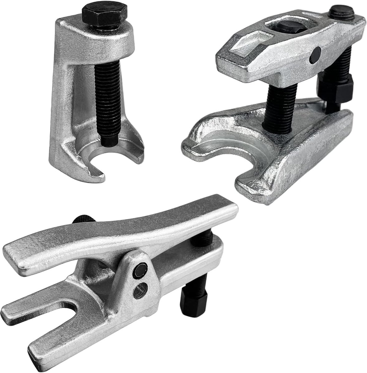 Set van 3 spoorstangkop-uitdrukkers, kogelgewricht draaggewricht trekker, kogelgewrichttrekker, roestbescherming, slijtage sterkte metalen gereedschap voor voertuigen auto vrachtwagen