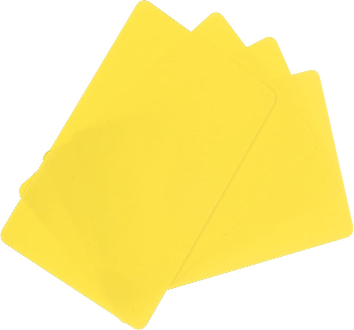 Blanco pvc-kaarten, 20 mil, blanco creditcards, kunststof, waterdicht en dubbelzijdig bedrukt, voor ID-badge-printers, grafisch geel, verpakking van 10 stuks