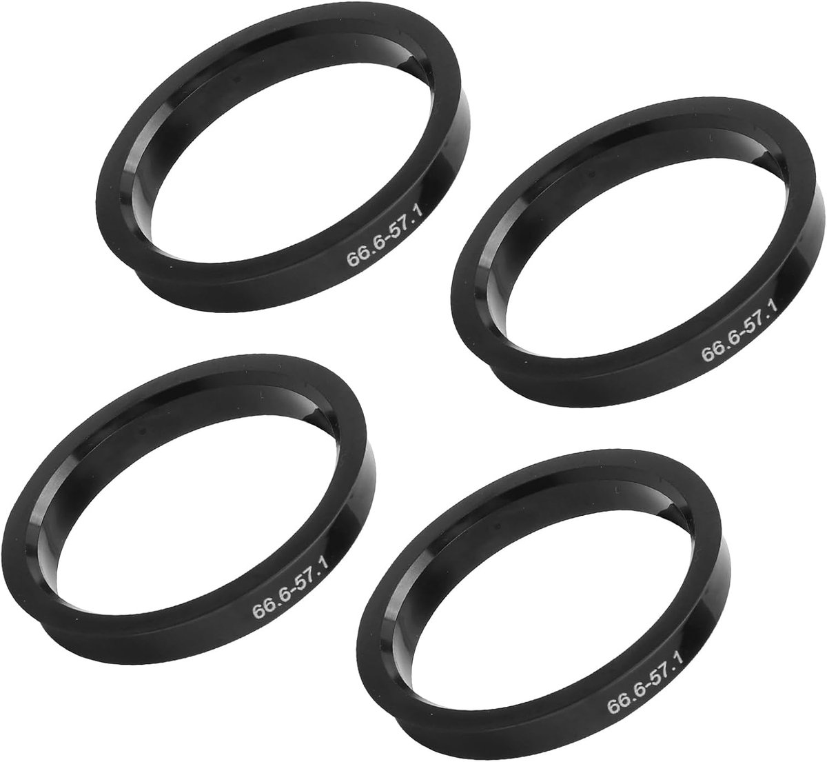 Centerringen set van 4 66.6 op 57.1 mm - kunststof - trillingsdemping - veilige en rustige rit - ShopVlot