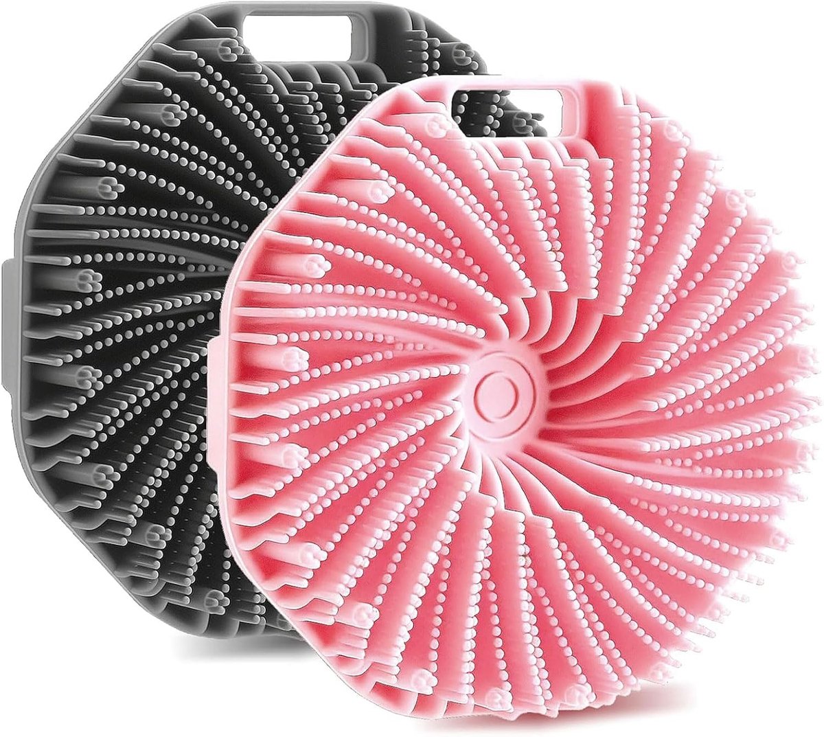SnelShoppen - 2x Silicone Shower Brush met Antislip Handvat - Zachte Body Scrubber voor Alle Huidtypes - Hygiënische Douche Spons voor Ontspannen Douc
