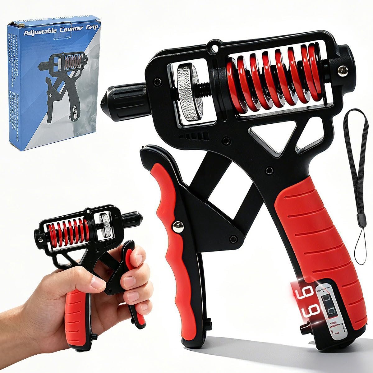 SnelShoppen - Handtrainer Onderarmtrainer met Instelbare Weerstand - Versterk Je Grip en Onderarmen - Ideaal voor Thuis, Sport en Revalidatie