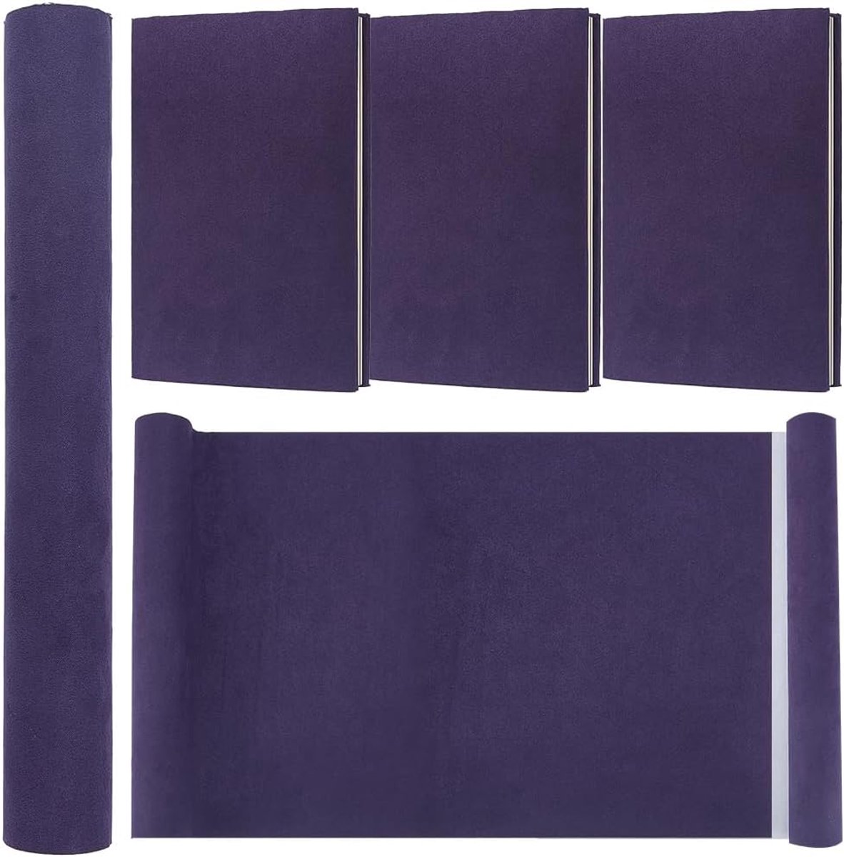 Suède kaftdoek van 130 x 30 cm voor A4-A8 boekenbinding, stoffen voor-, papieren achterkant voor album‘s, scraps, opslag, doe-het-zelf bedekkende beschermende boekbindingsbenodigdheden