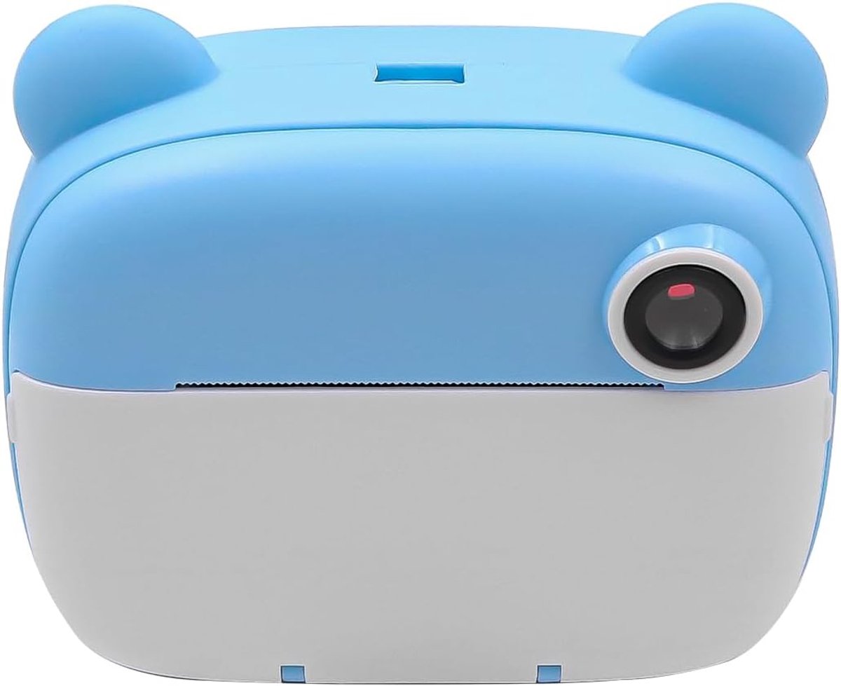 Instant camera voor kinderen 2.4 inch - Blauwe selfies met 1080P HD - Directe afdruk in 1 seconde - ShopVlot