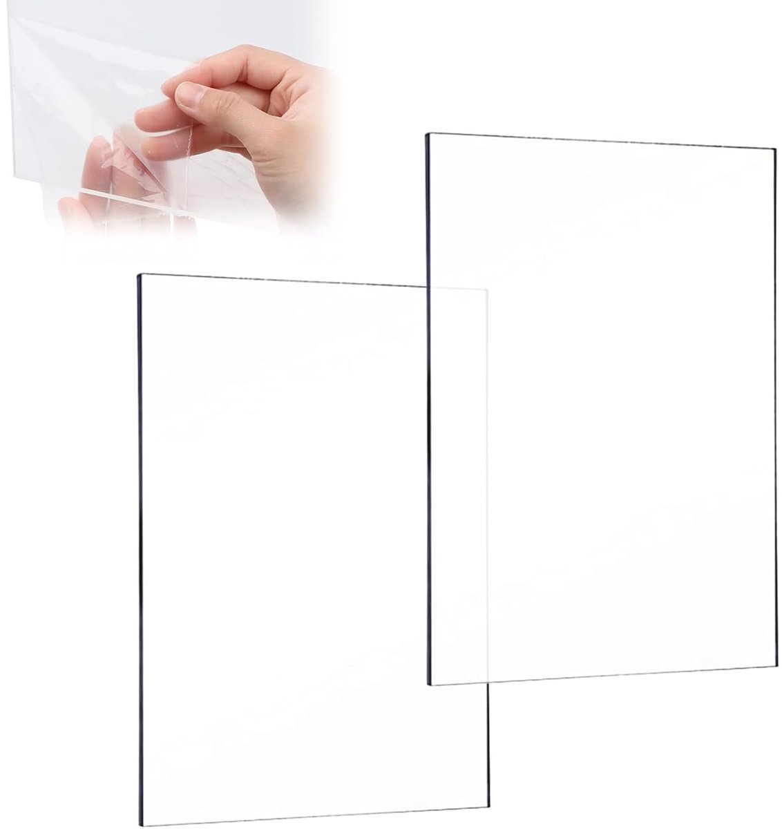 Acrylglasplaat, Acryl Paneel, Kunststof Platen, Transparante Plaat, Gebruik In Fotolijsten, Projecttentoonstellingen, Lasersnijden En Doe-Het-Zelf-Displayprojecten, 20CM x 30CM, 2 Stuks