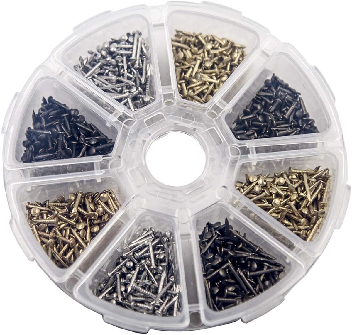 Kleine spijkers 6mm/8mm/10mm - Goud/Zilver/Brons - 1600 stuks voor DIY projecten - ShopVlot