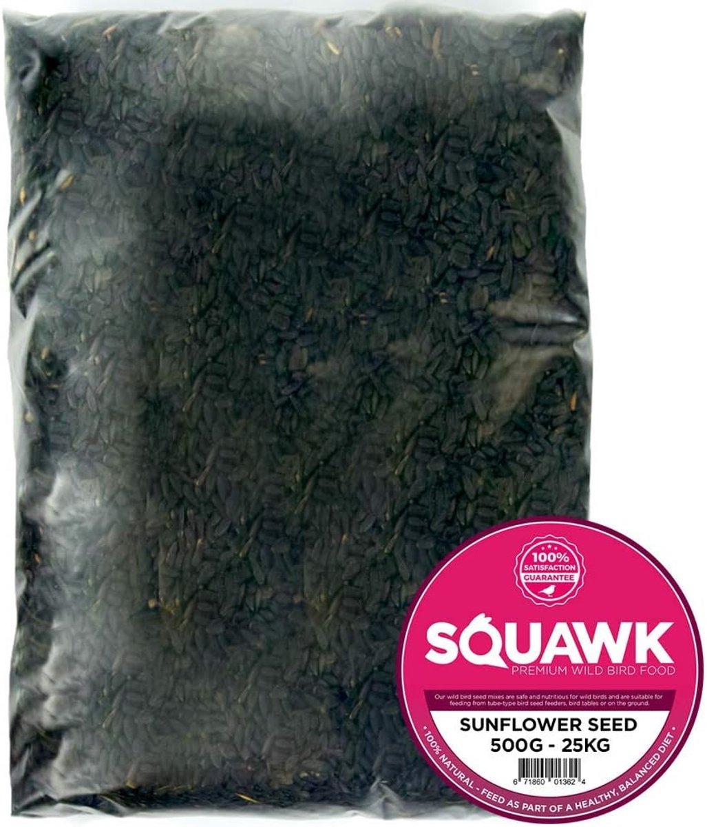 SnelShoppen - Zwarte zonnebloempitten voor vogels, premium vogelvoer 20 kg, rijk aan olie en energie, ideaal voor in de tuin, voedzaam en aantrekkelij