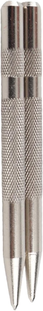 Center Punch Kit Koolstofstaal Zilver 2 Stuks voor Positionering en Markering op Stalen Plaat Monteurs Schimmelproductie Bewerking Onderhoud