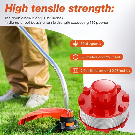 Spoelen, 6 stuks, compatibel met Einhell grastrimmer — afbeelding 2