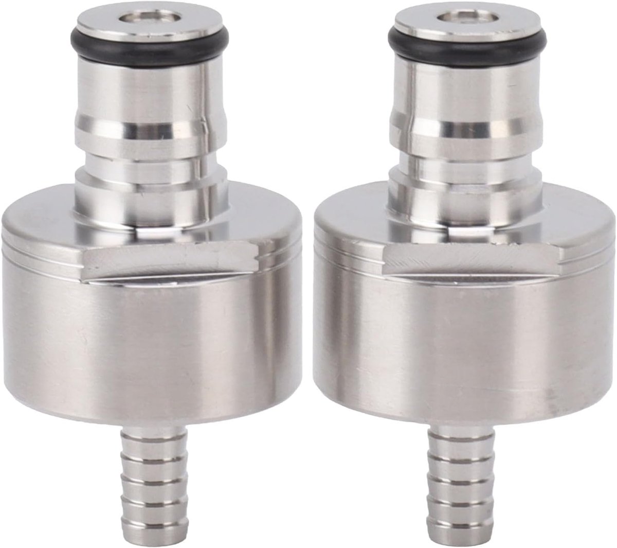SnelShoppen - 2 Stuks RVS Carbonatiekap voor PET Flessen, CO2 Koppeling voor Frisdrank, Bier, Vruchtensap en Water, Zilver