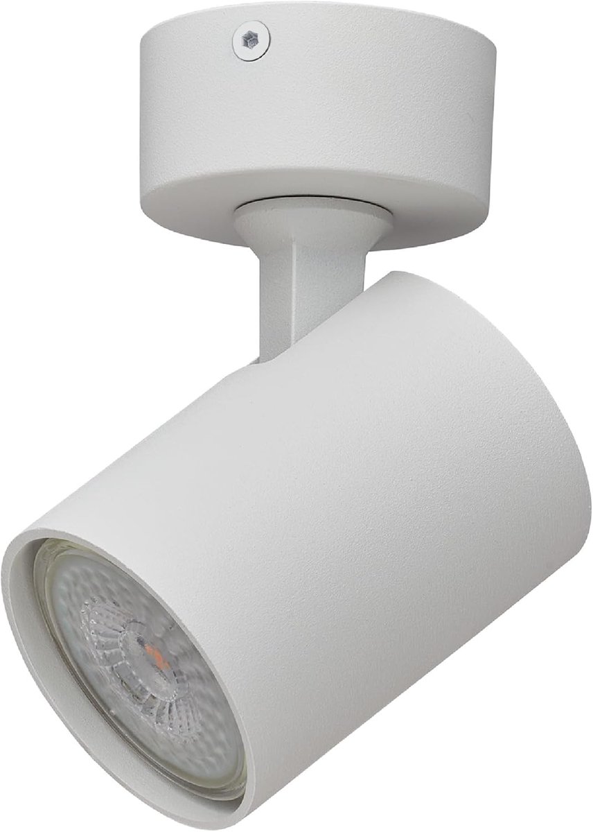 Bora Plafondspot 1-lamp GU10 LED Spotlight 230V Spotbar Draaibare Spotlight Plafondlamp Wit
