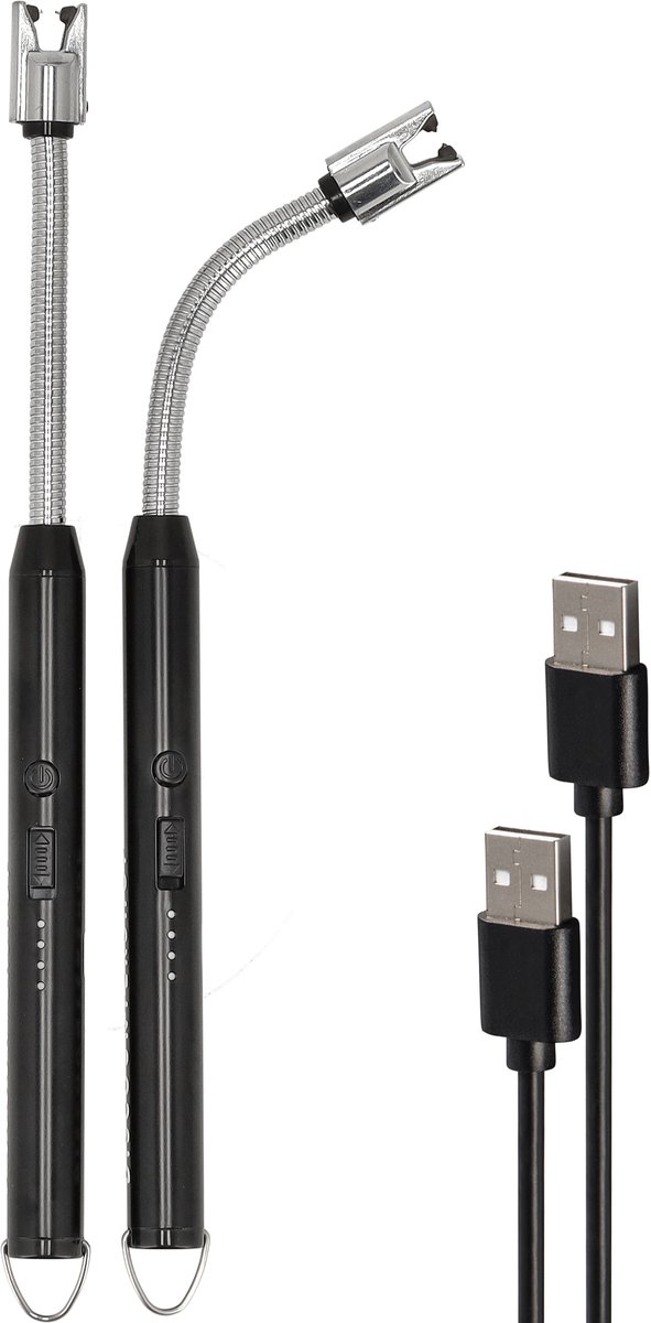 Plasma aansteker - aansteker elektrisch - USB-C Oplaadbaar - Windproof BBQ en Kaarsen Aansteker - Flexibel en Zwart - Elektronische USB Aansteker