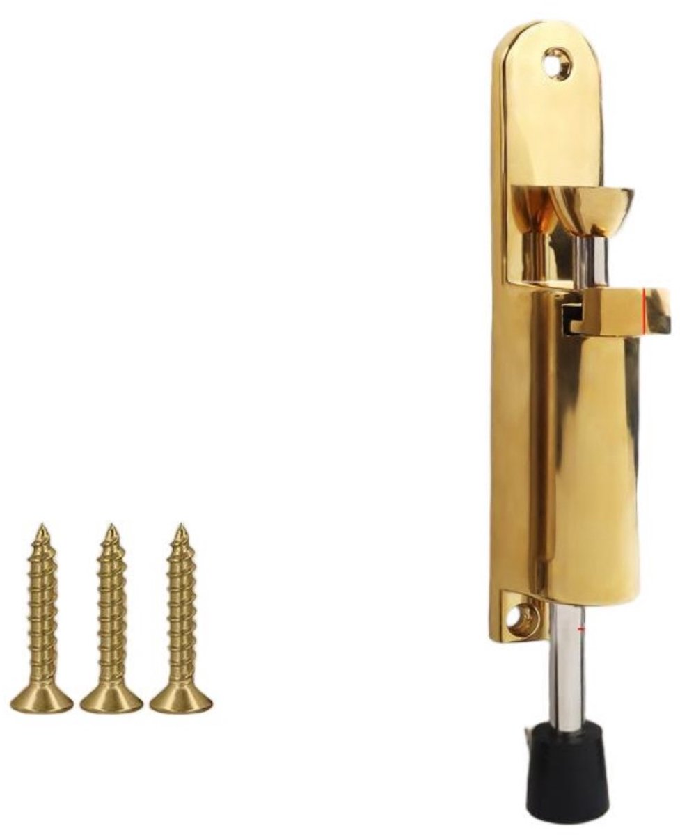 Deurstopper - 15 cm - Deurgrendel - Voetgrendel - Vloergrendel - Veervloergrendel - Positionerende deurstopper - Deurvoethouder - Antislip en duurzaam - Deurvoethouder - Gebruikt om de deur te beveiligen en open te houden - Verticale stop