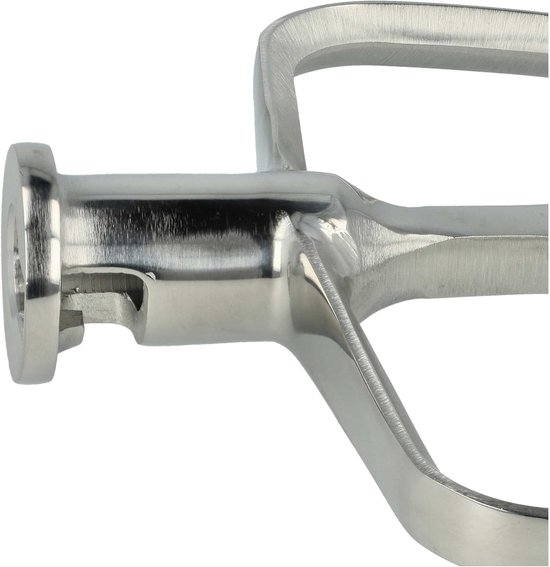 Mixer Opzetstuk - Roeraccessoire Keukenmachine - Zwaar Deeg Mengen - Roestvrij Staal - 13.7 cm Breed - Zilver — afbeelding 3