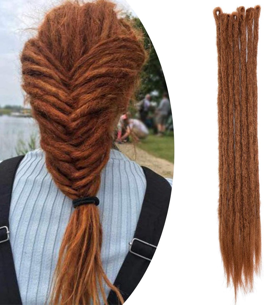 Dreadlocks Haar Extensions van Synthetisch Vezel voor Afro Kinky en Gevlochten Stijl in Chocolade Bruin