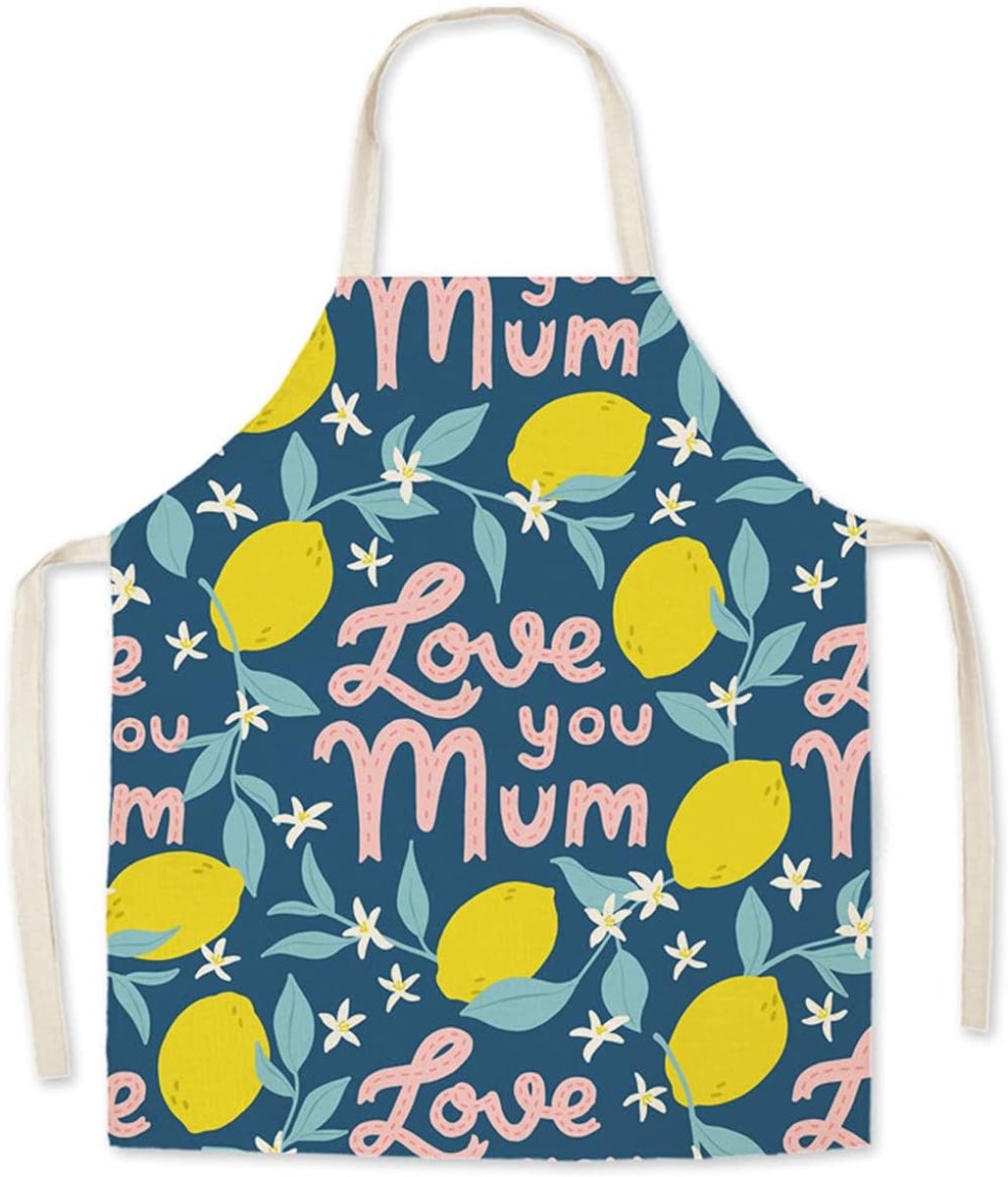 Schort voor kind koken bakken - schattig patroon linnen keukenschort, koken schilderen tuinieren schort