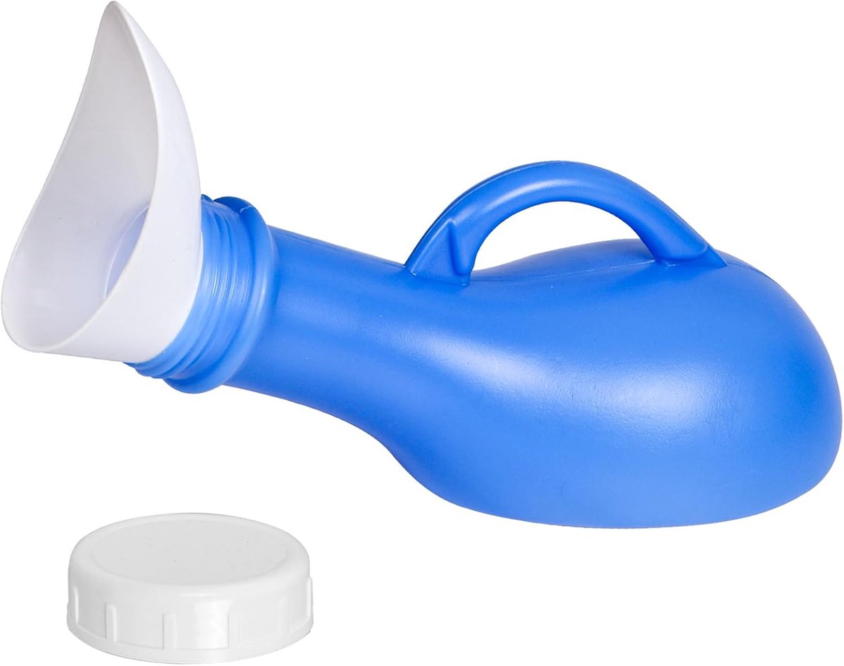 Unisex Urinaal Draagbare Urine Flessen Urinalen voor Mannen Vrouwen Noodtoilet Plastic Plas Container met Deksel - ShopVlot