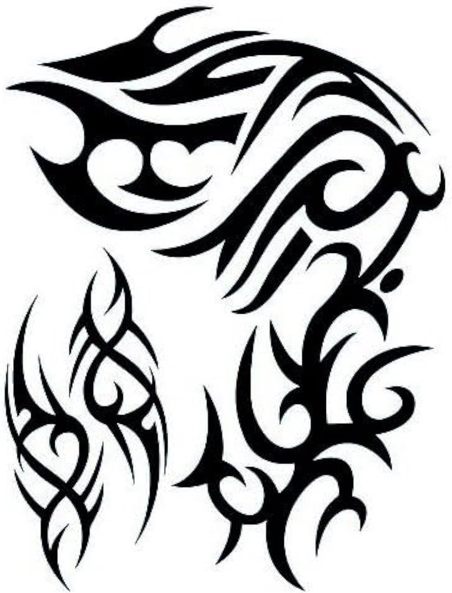 Tijdelijke tribal schouder arm tattoo bovenarm tattoo rechts PC-006