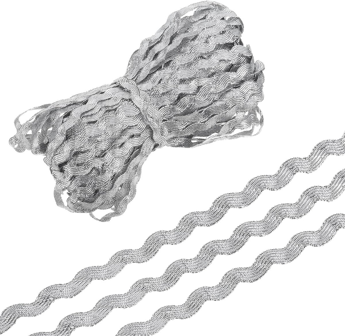 29,5 yard zilver rick rack trim 5 mm golfbuiging franje lint RIC Rac Trim polypropyleen stoffen band kant lint voor naaien DIY knutselen kleding geschenkverpakking
