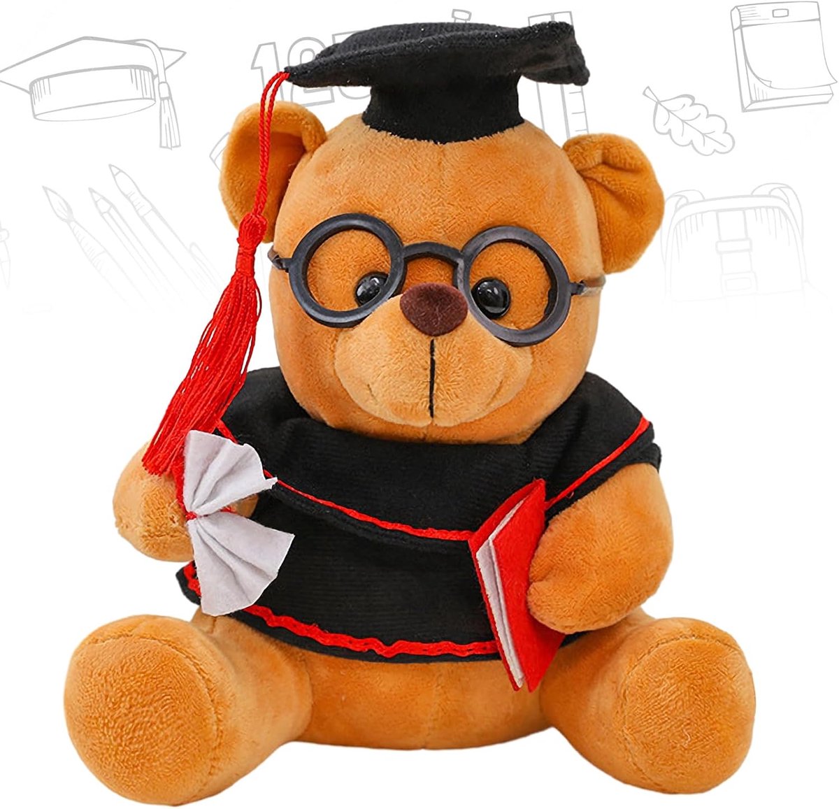 Pluche Dier - Examensbeer Met Diploma en Doctorshoed - Bachelor Afstudeercadeau | Bachelor Afstudeercadeau, afstudeergeschenk, geslaagd examencadeau, cadeaus voor afstuderen