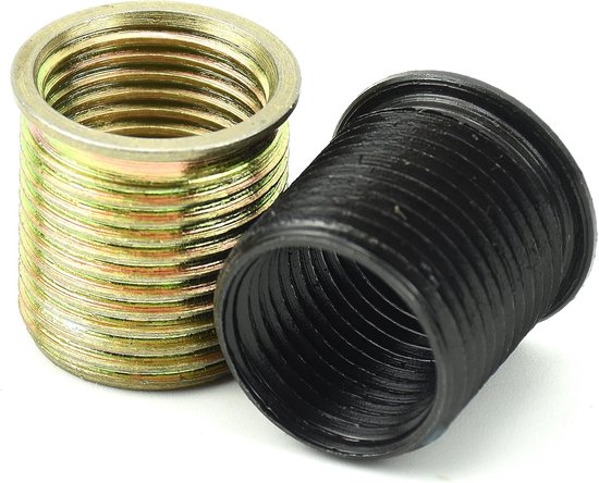 16 stuks reparatieset voor bougieschroefdraad, M14 x 1,25 mm, bougieschroefdraad, reparatieset, verschillende maten, incl. koffer, schroefdraadbussen van roestvrij staal — afbeelding 4