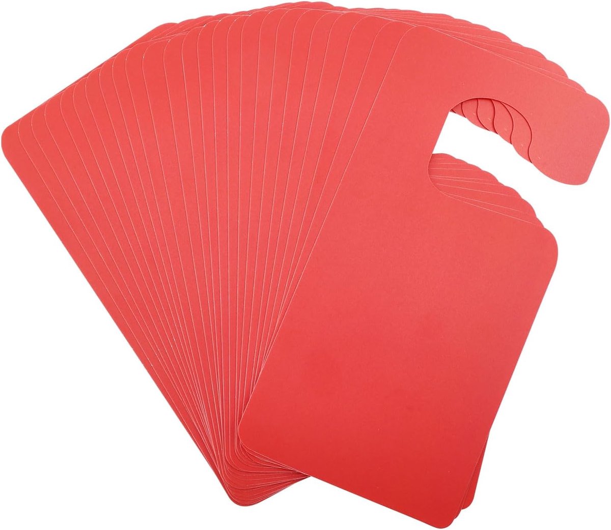 30 stuks kunststof deurknophangers, borden, pvc, lege deurborden, "Bitte nicht storen", deurhangerbord voor kantoor, slaapkamer, hotel, conferentie (rood) 89 x 178 mm