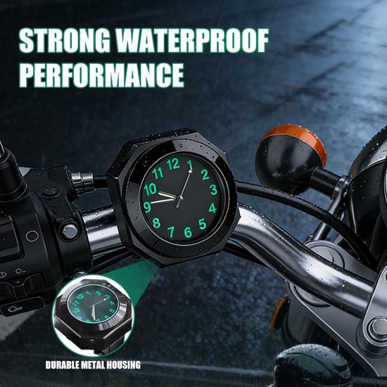 Stuurklok voor Motorfiets, Orologio da Moto Impermeabile, Stuurhorloge voor Motorfietsen, Kwartsklok van Aluminiumlegering met Lichtfunctie, Stuurhorloge voor Elektrische Fiets — afbeelding 3