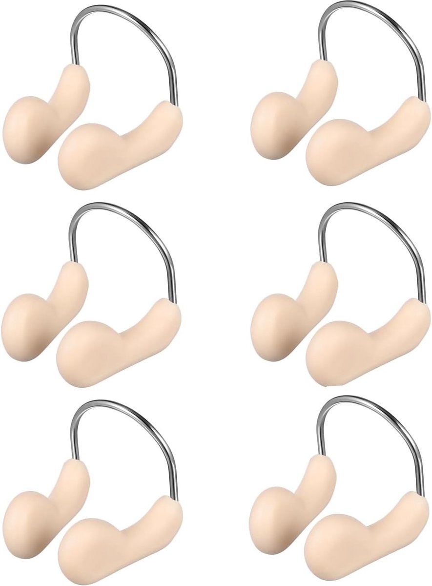 6 stuks neusclip zwemmen - zachte siliconen neusclips voor volwassenen en kinderen - waterdicht comfortabele pasvorm voor beginners, professionele zwemmers, snorkelen en watersport