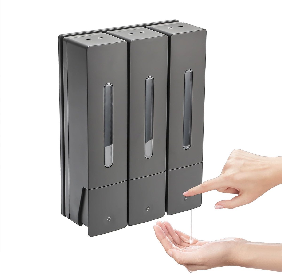 Omgoods - Wandmontage Zeepdispenser voor Douche met 3 Compartimenten