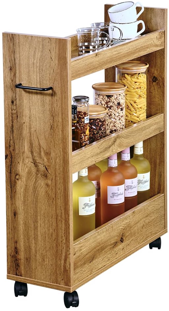 Omgoods - Opklapbaar Nisrek met 3 Planken - Sonoma Eiken Decor