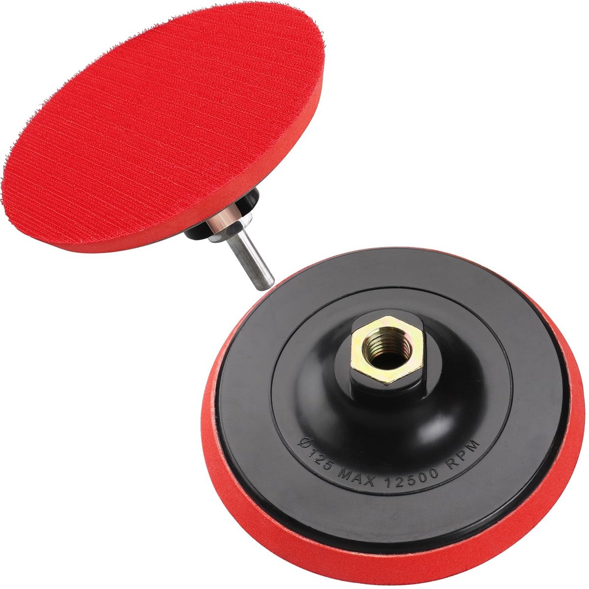 Omgoods - Set van 2 Schuurdiscs met Adapter voor Polijsten en Schuren