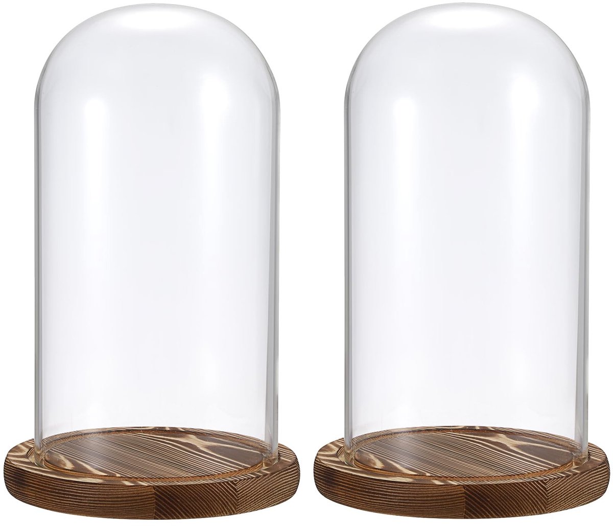 Omgoods - Decoratieve Glazen Koepel met Houten Basis