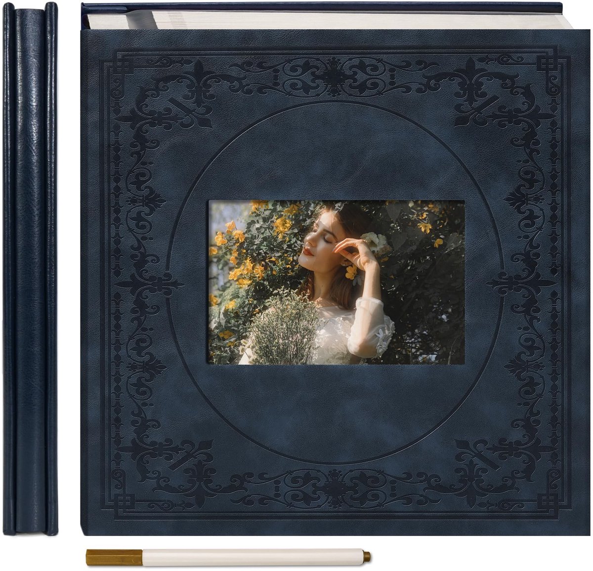 Omgoods - Vintage Fotoalbum met 60 Pagina's en Lederen Look