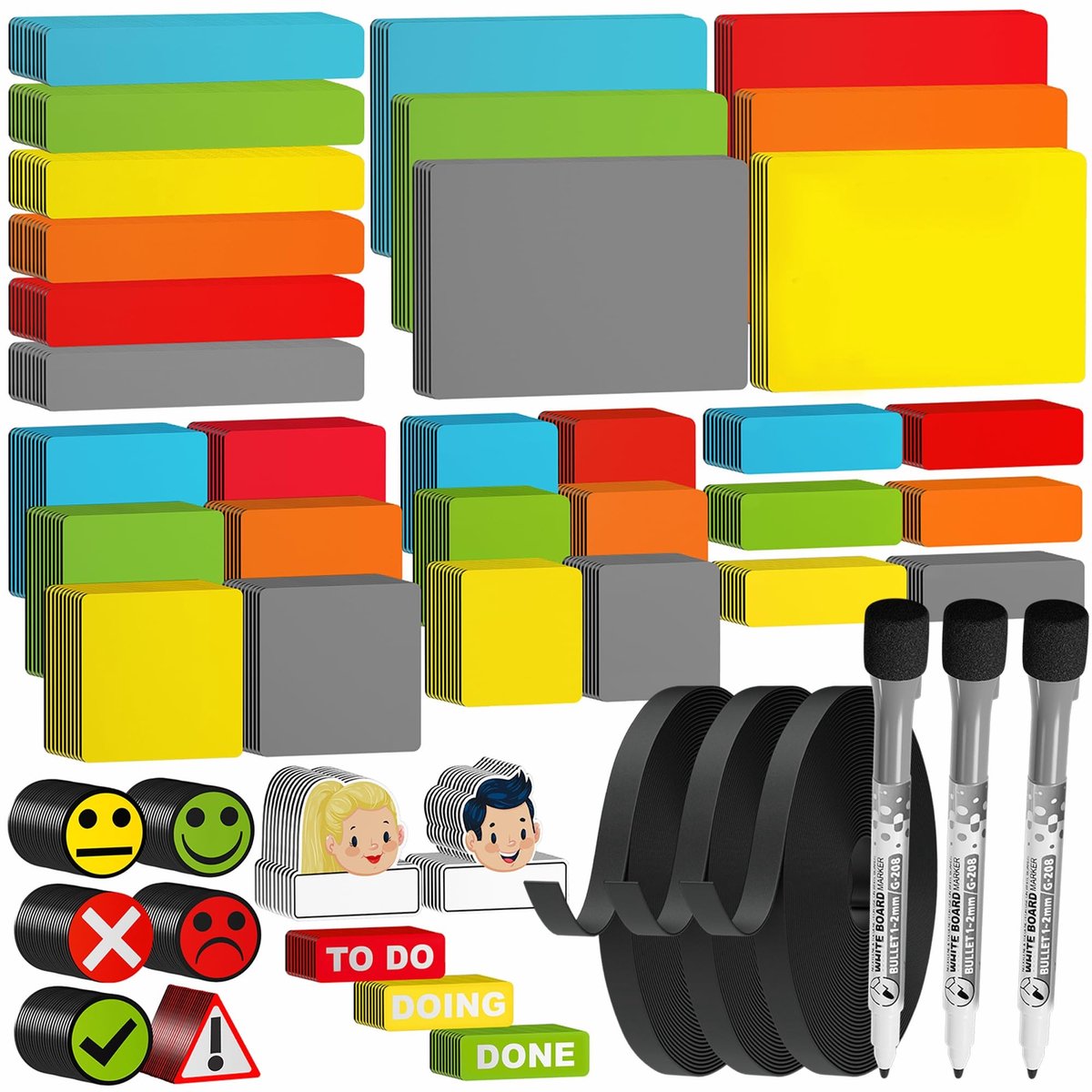 Omgoods - 741 Stuks Scrum Whiteboard Magneten - Herbruikbare Magneten voor Opbrengsten