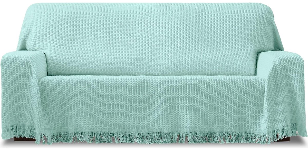 Omgoods - Multifunctionele Reversible Bedsprei met Fringes, 230 x 260 cm
