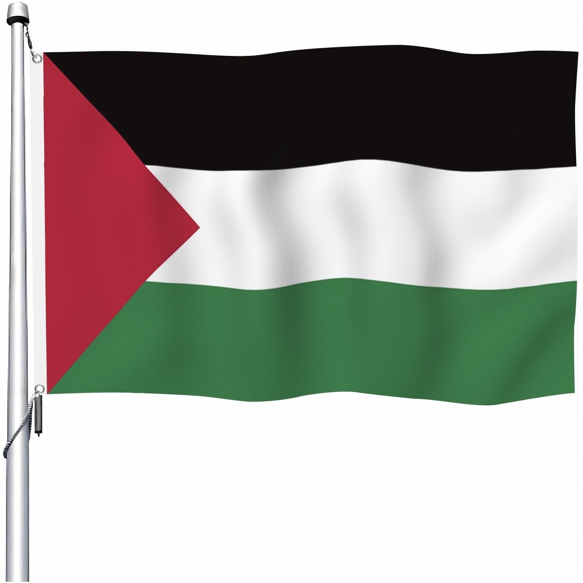 Omgoods - Dubbelzijdige Palestijnse Vlag 2x4ft voor Buiten en Feesten