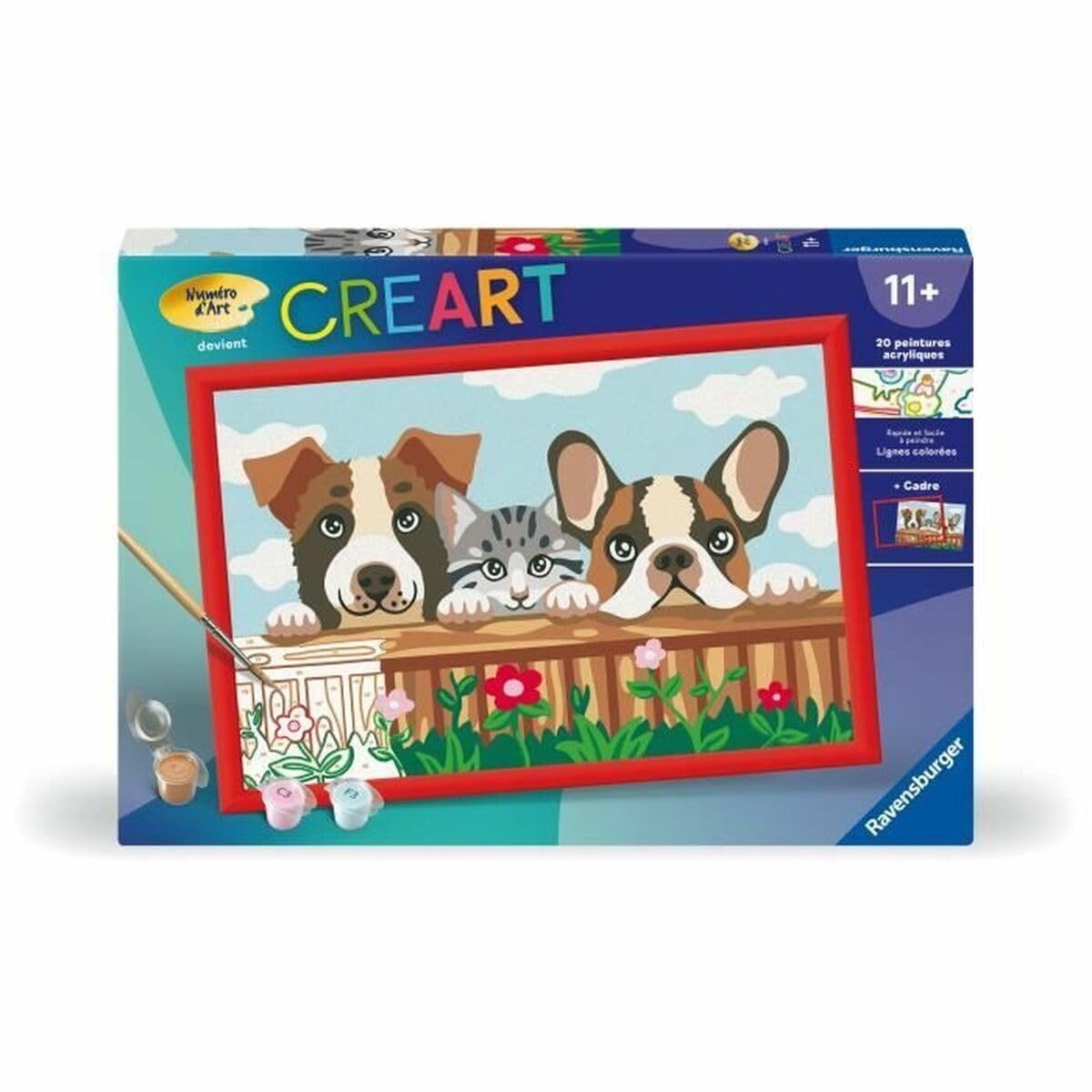 Omgoods - CreArt Kinderset Schilderen op Nummer met Honden en Katten