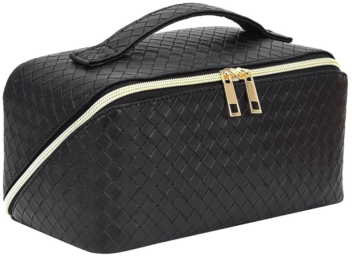 Omgoods - Travel Makeup Bag met Handvat en Verdeler - Draagbare Toilettas voor Vrouwen