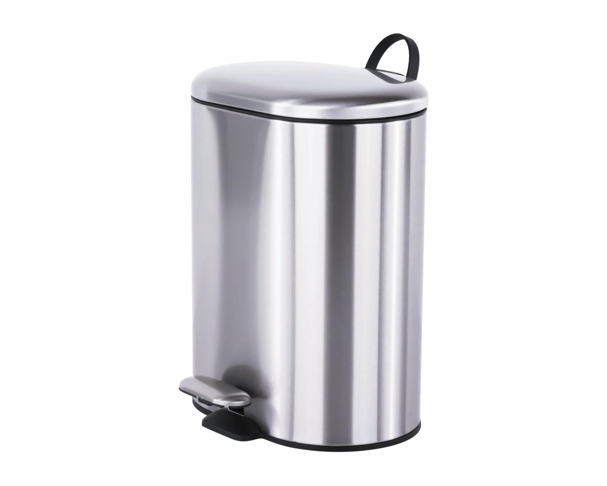 Omgoods - Stalen Prullenbak voor Badkamer of Keuken, 6L