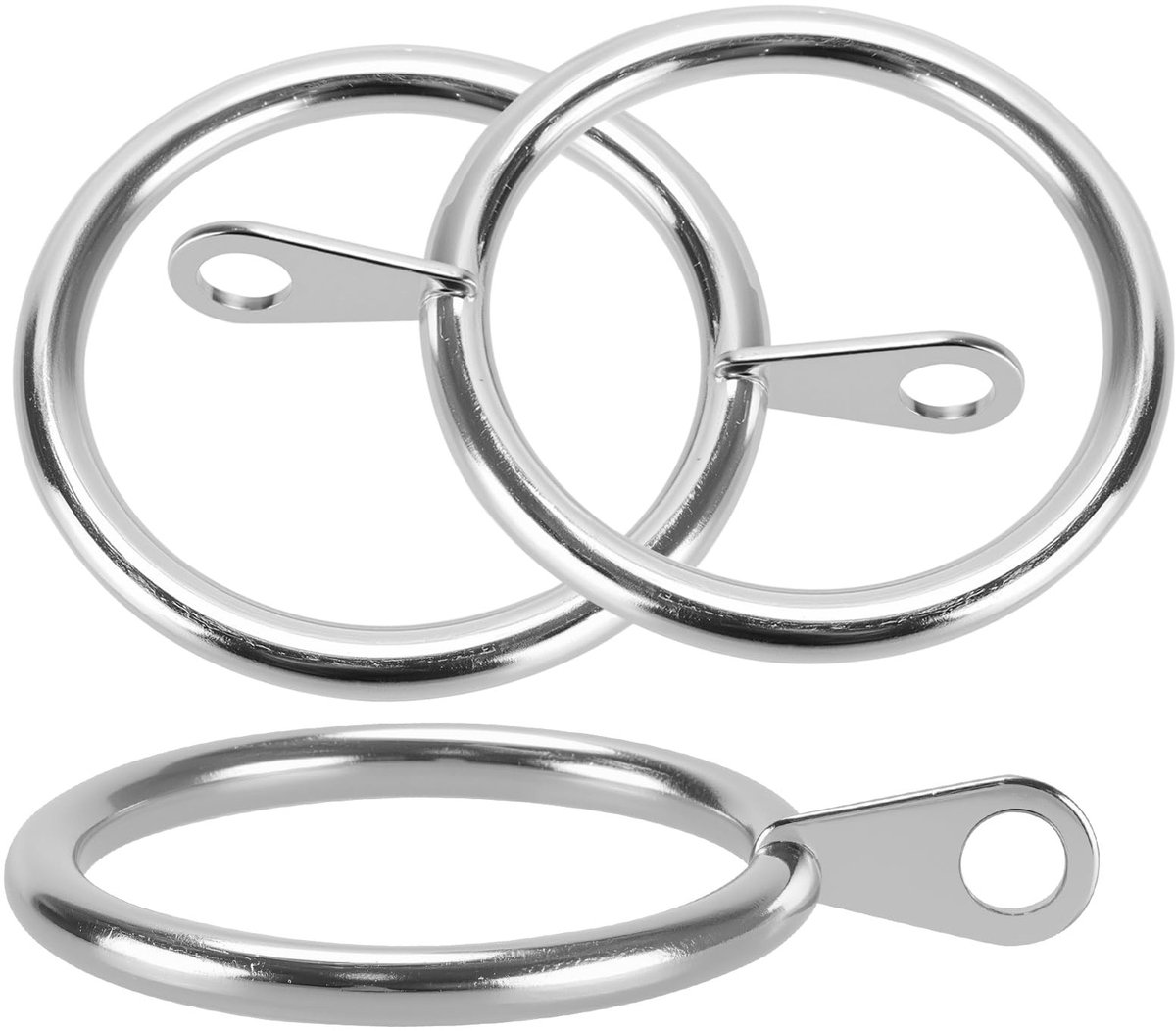 Omgoods- Gordijnringen 100 stuks - Metalen Gordijnringen 38 mm - Zilveren Gordijnringen - Eenvoudige Installatie - Geschikt voor Gordijnroede
