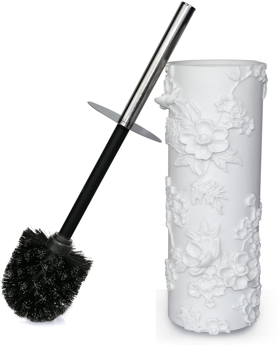 Omgoods - Elegante Toiletborstel met Houder van Duurzaam Hars
